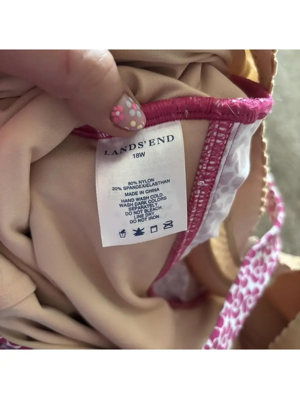 Lands End One Piece 18W Swimsuit